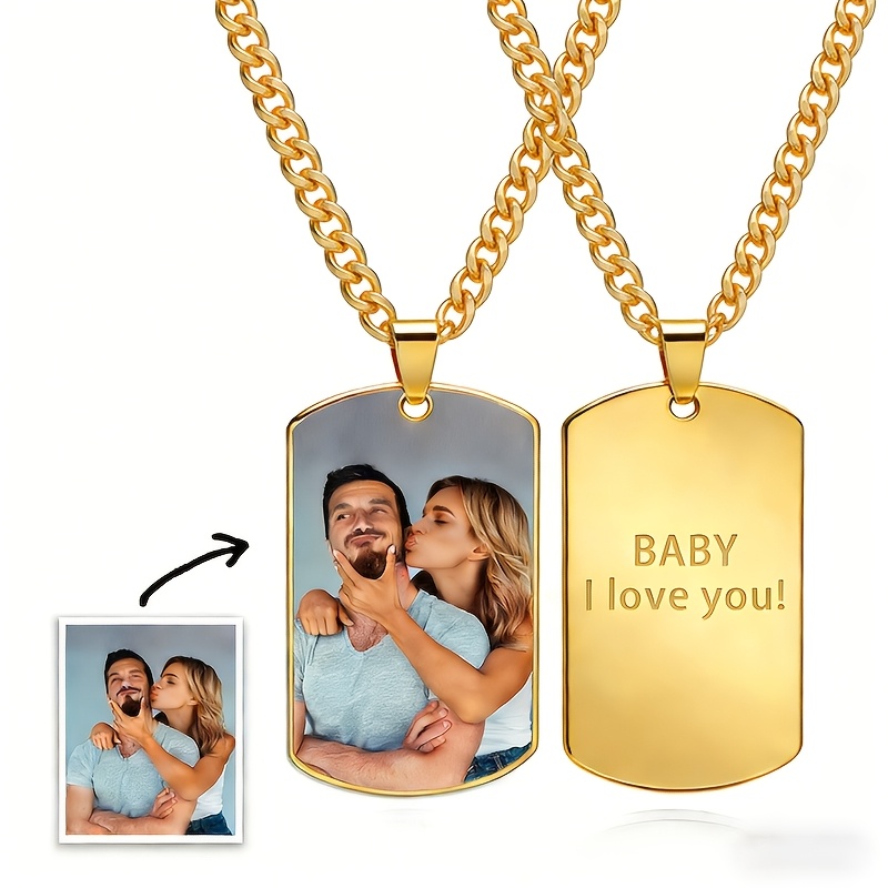 Custom Sunflower Clasp Necklace with Personalized Photo